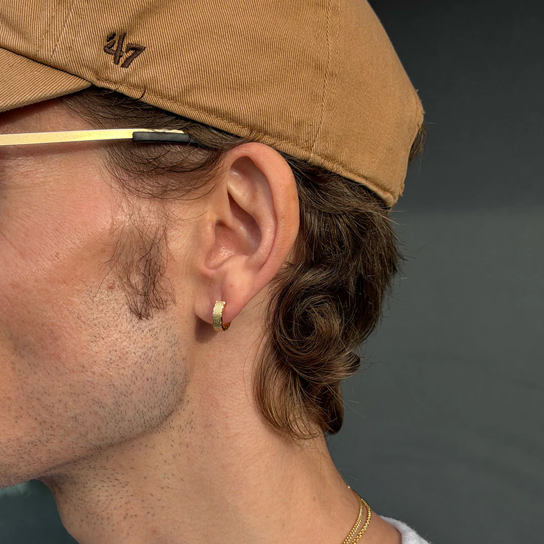 Gold Forge Hoop Earring - Image 4