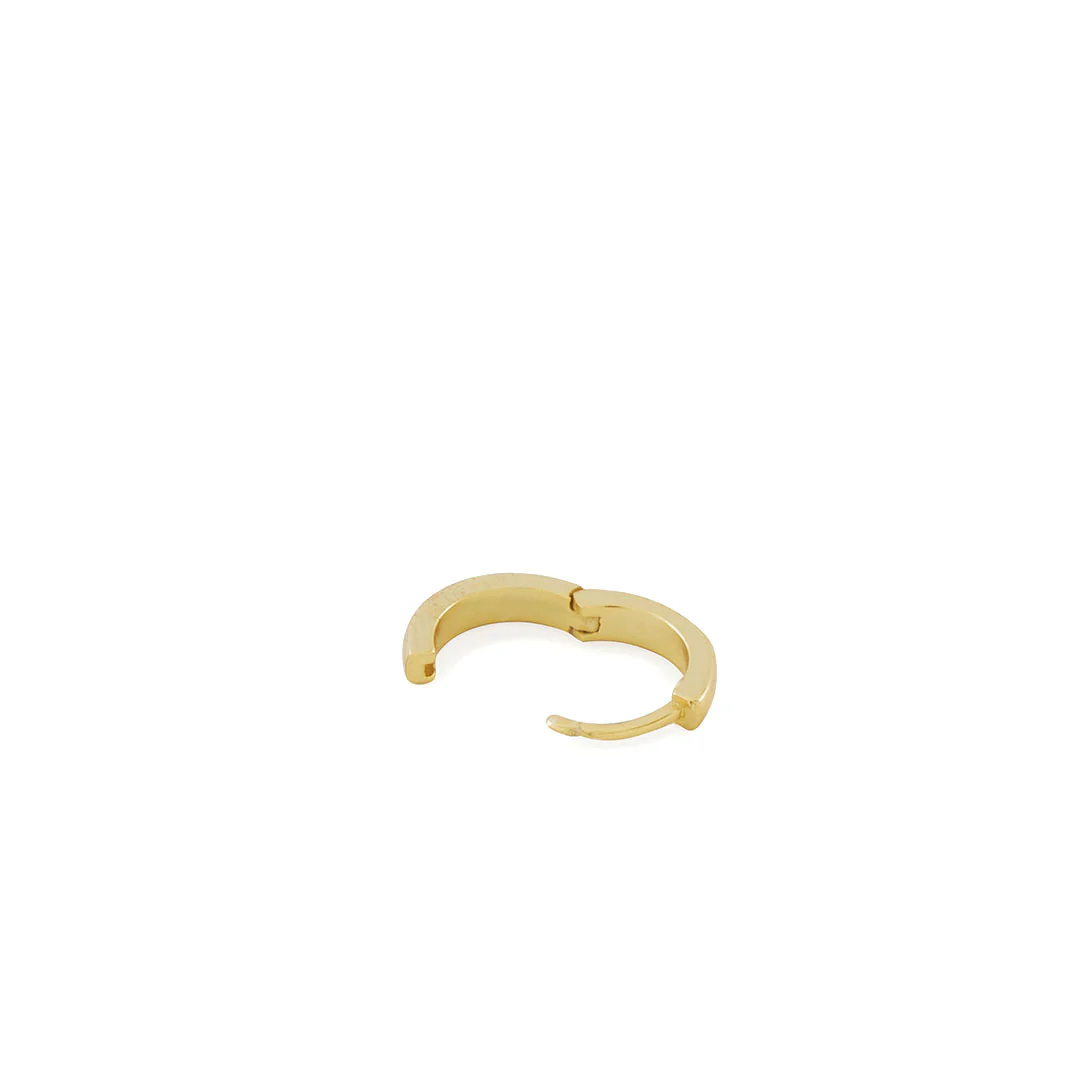 Gold Huggie Hoop Earring - Image 7