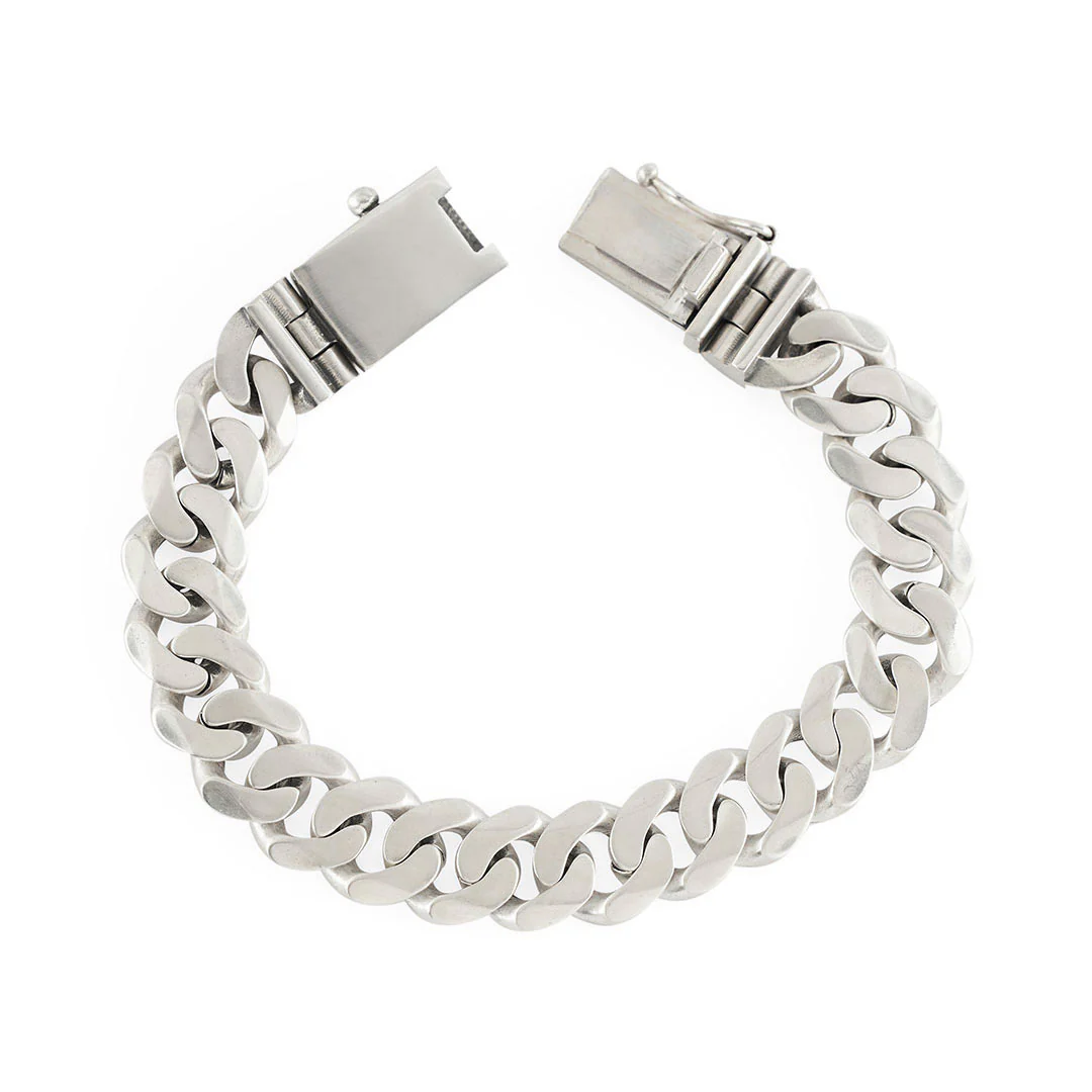 Silver 12mm Curb Bracelet - Image 3