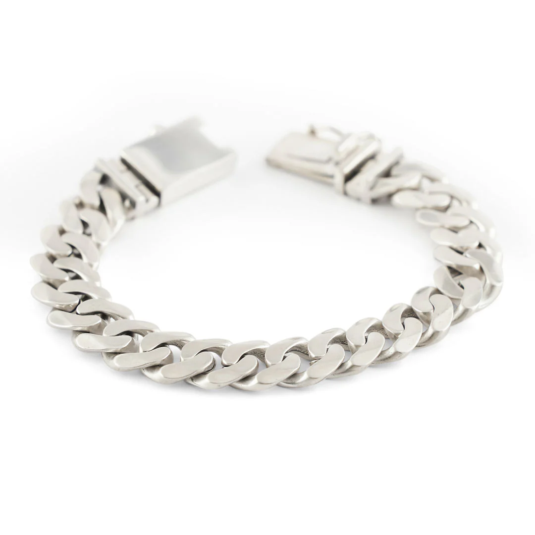 Silver 12mm Curb Bracelet - Image 7