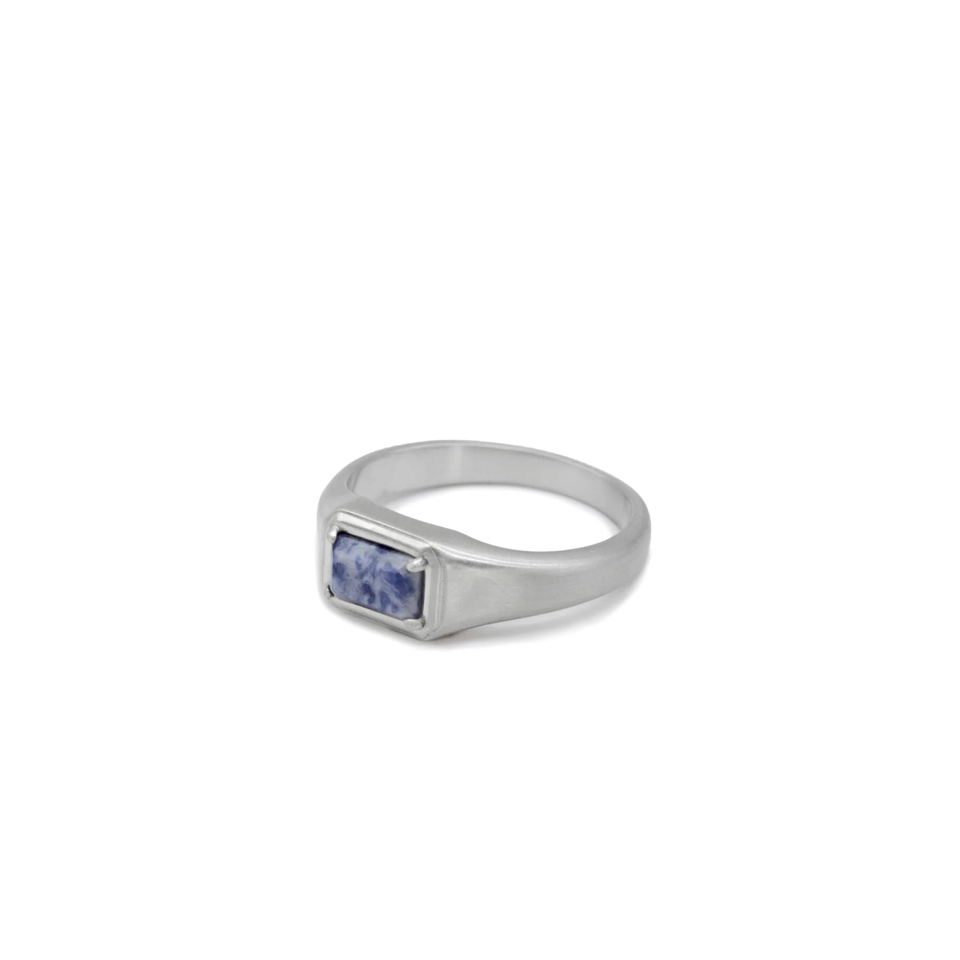 Silver Blue Jasper Ring - Image 5