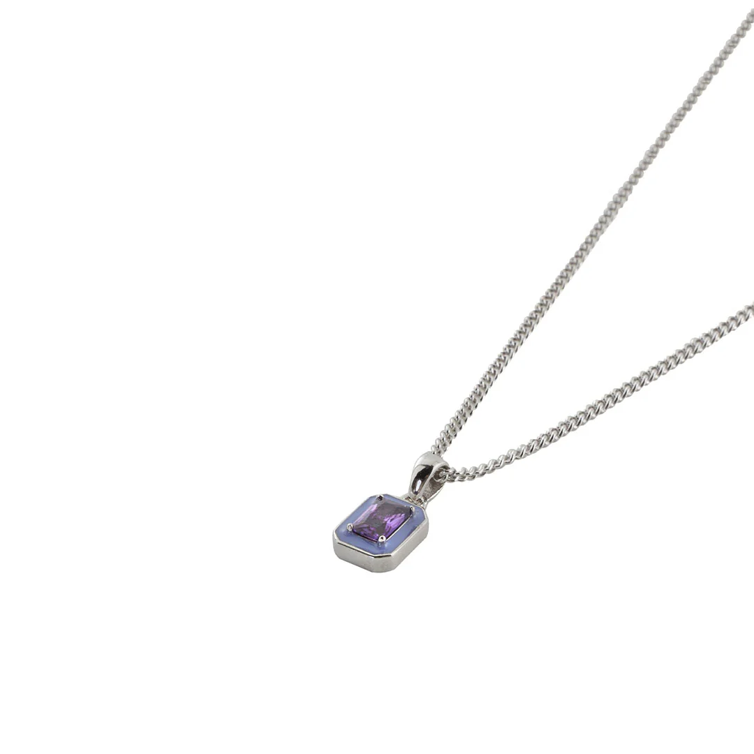 Silver Purple Blush Necklace - Image 5