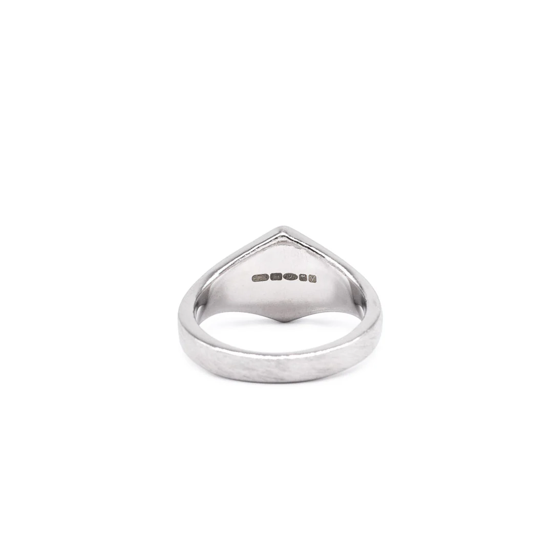 Silver Brushed Rhombus Ring - Image 6