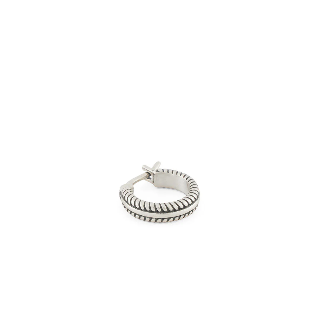 Silver Cable Hoop Earring - Image 3