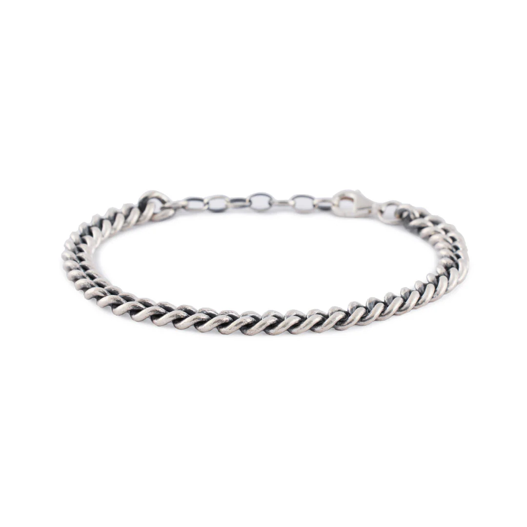 Silver 6mm Curb Bracelet - Image 3