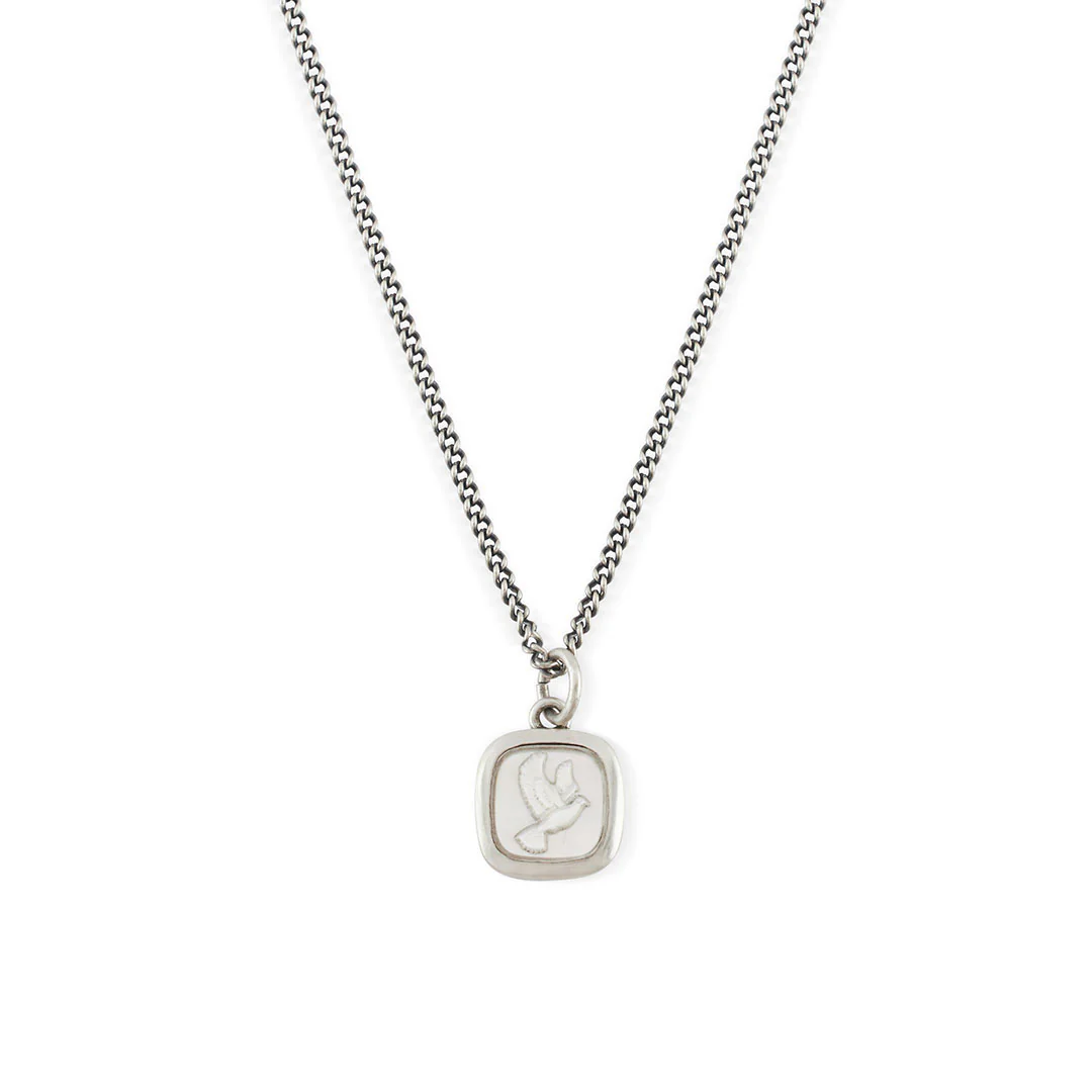 Silver Dove Cameo Necklace - Image 3