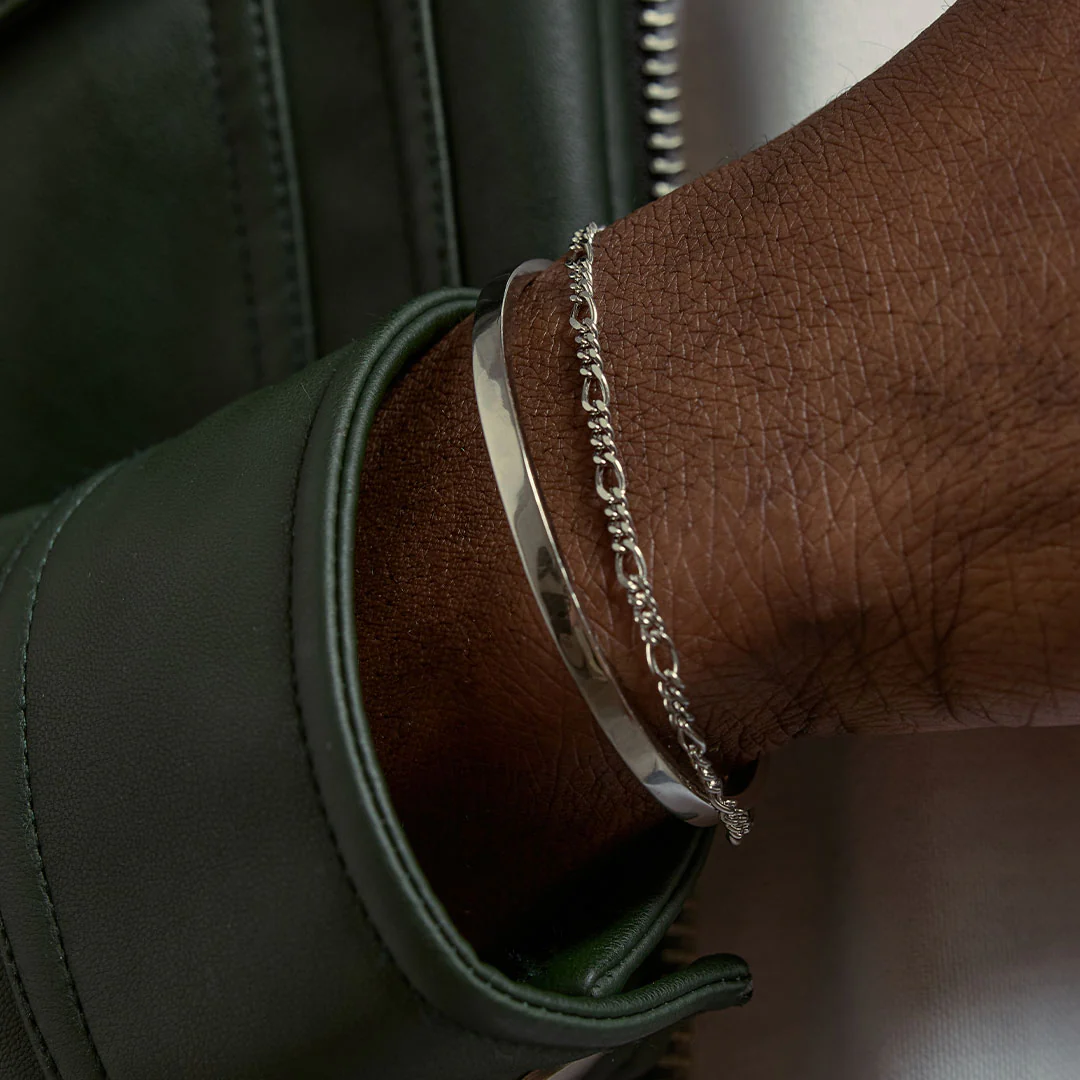 Silver Figaro Bracelet - Image 4