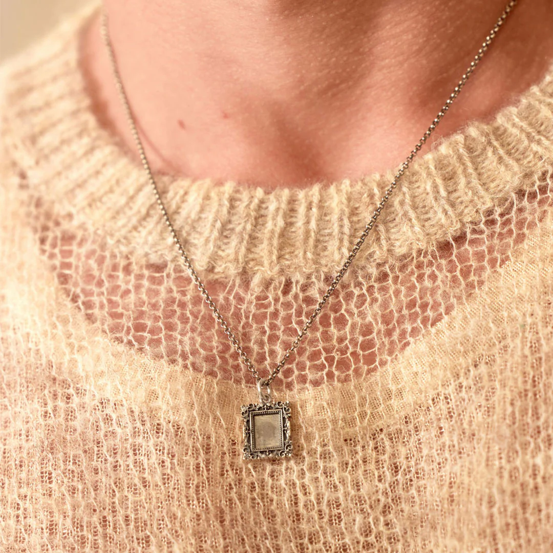 Silver Frame Necklace - Image 4