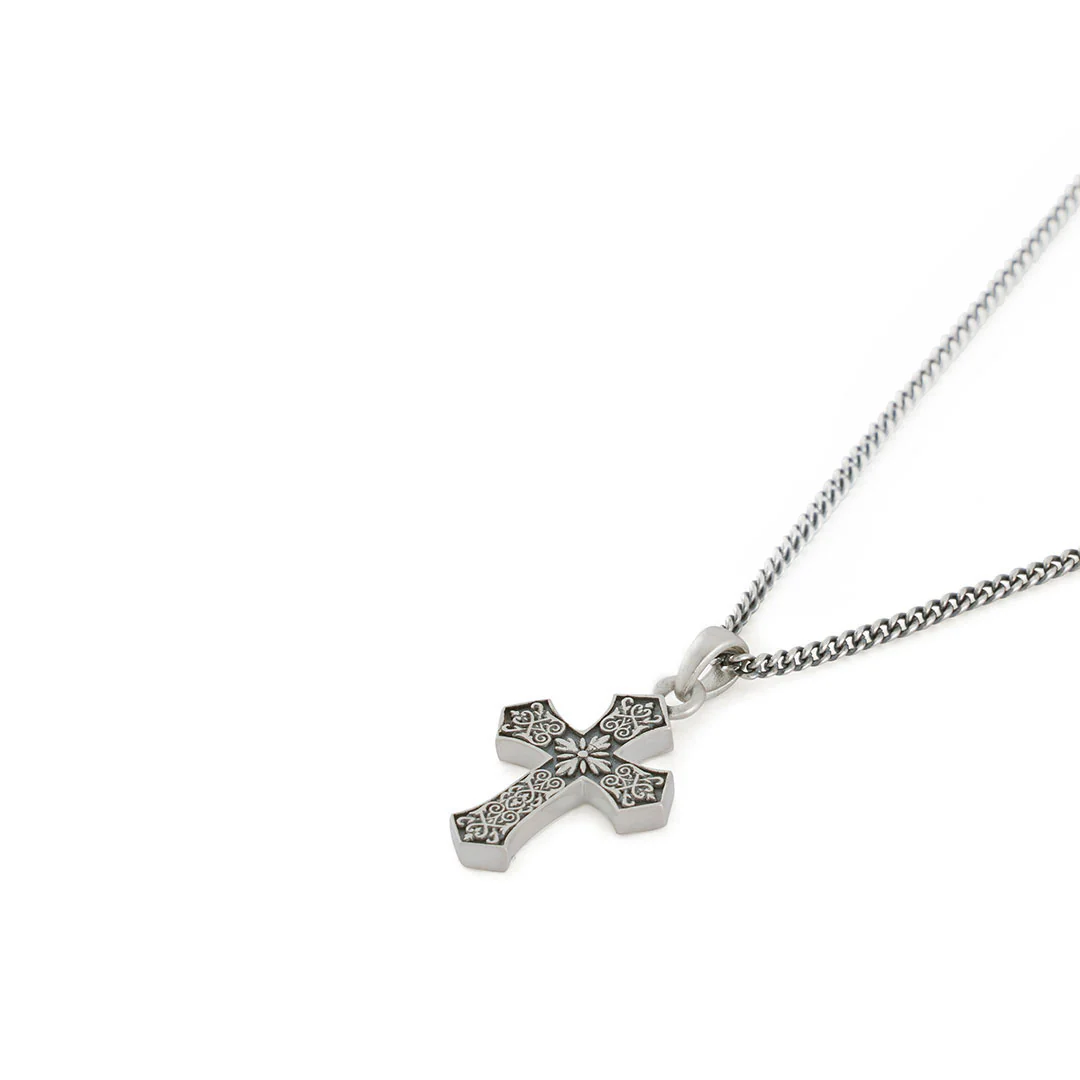 Silver Gothic Cross Necklace - Image 5