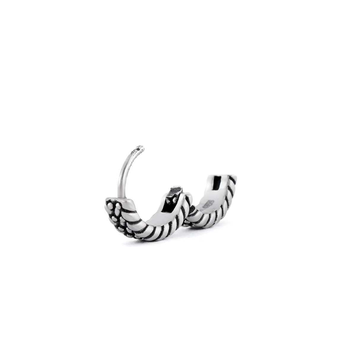 Silver Guard Hoop Earring - Image 5