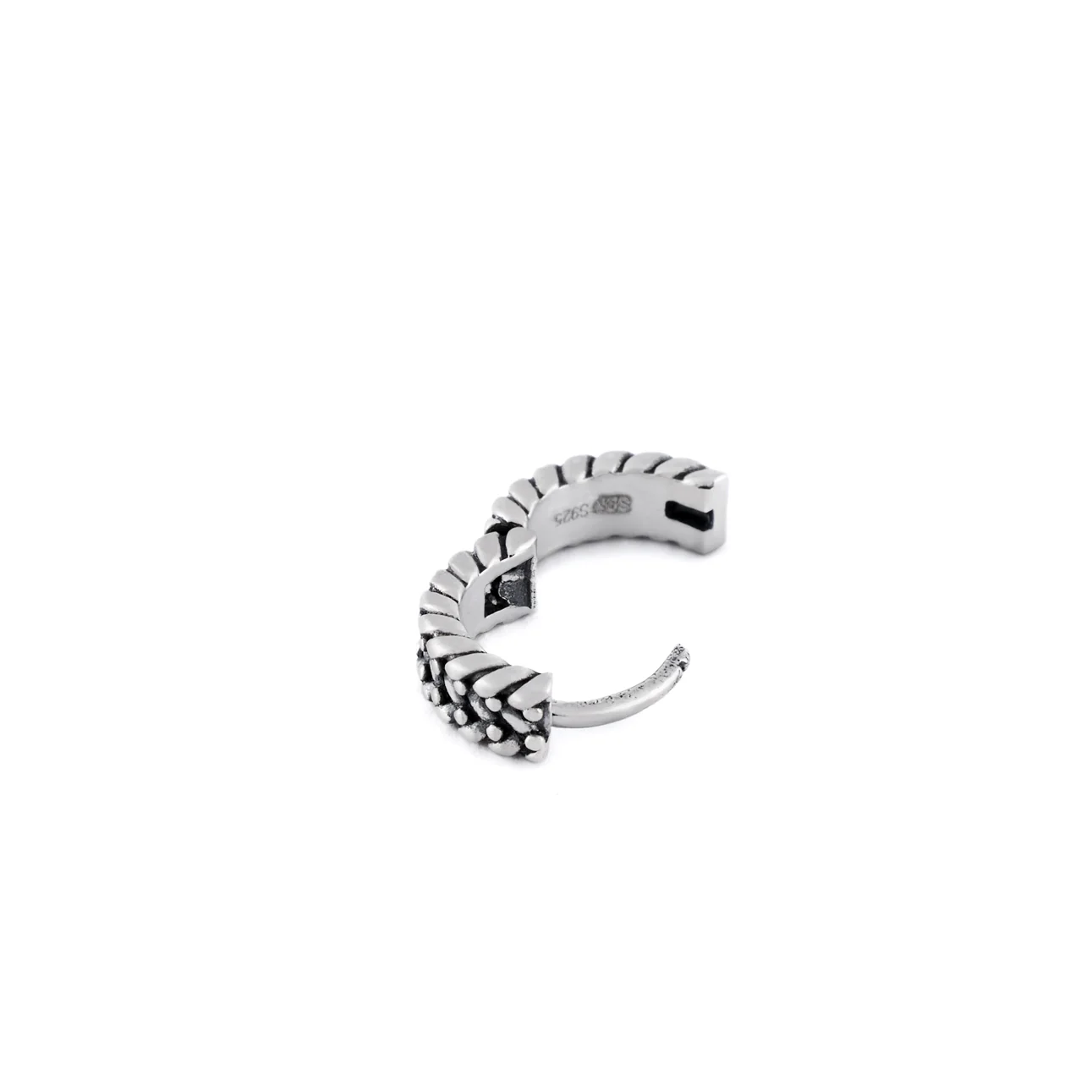 Silver Guard Hoop Earring - Image 6