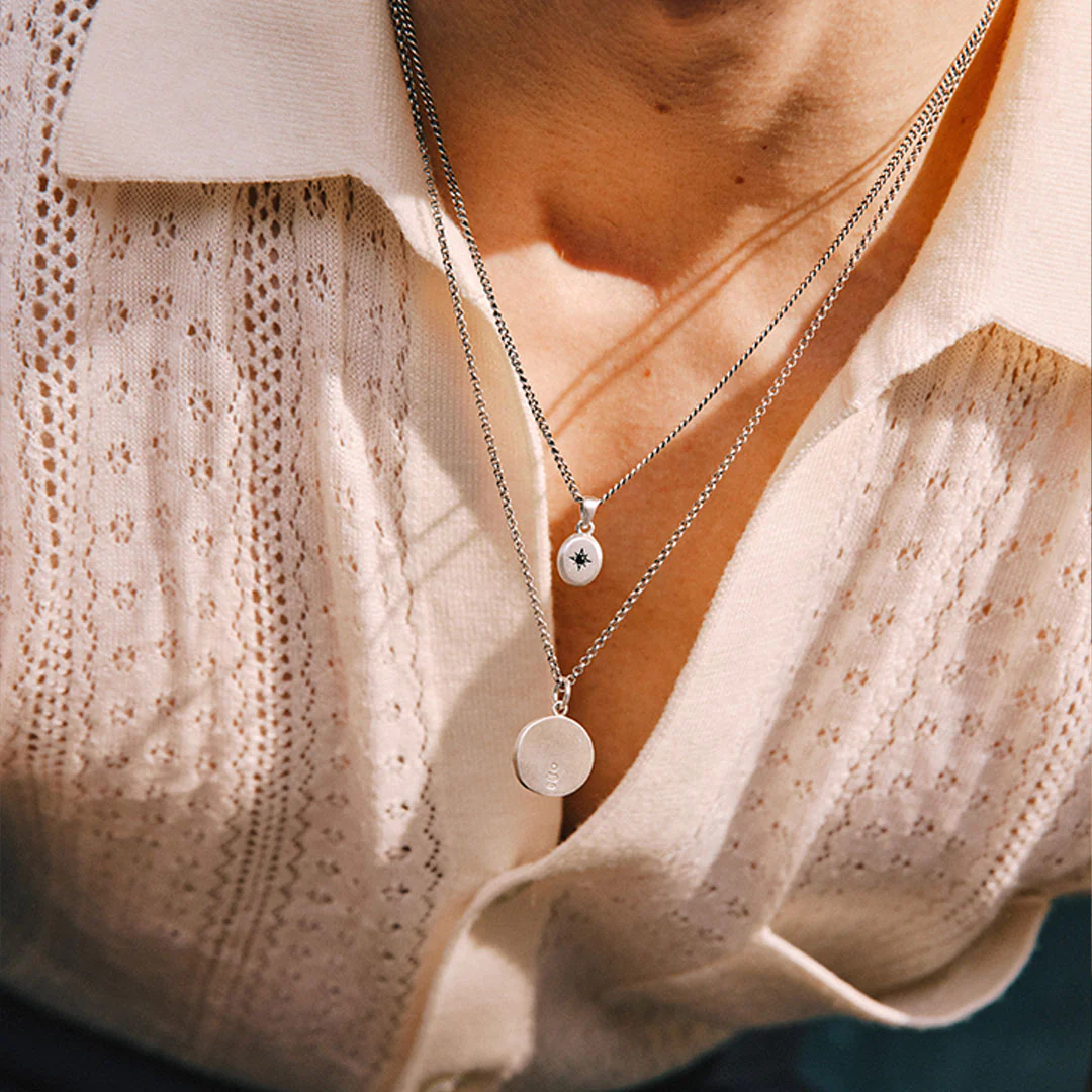 Silver Minimal Hallmark Necklace - Image 4