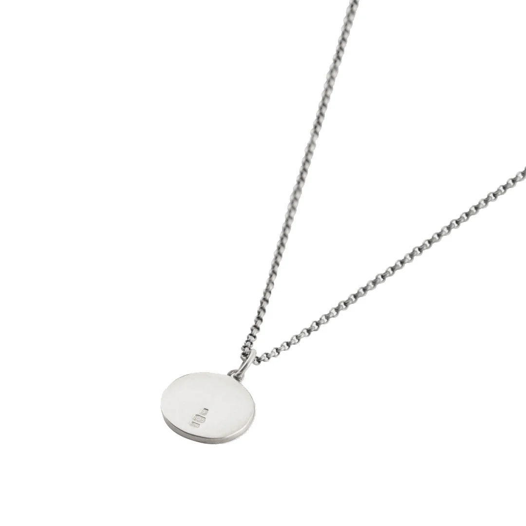 Silver Minimal Hallmark Necklace - Image 5