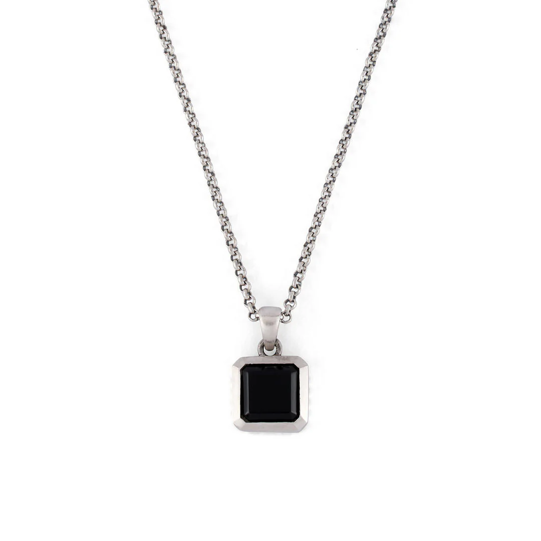 Silver Onyx Armour Necklace - Image 3