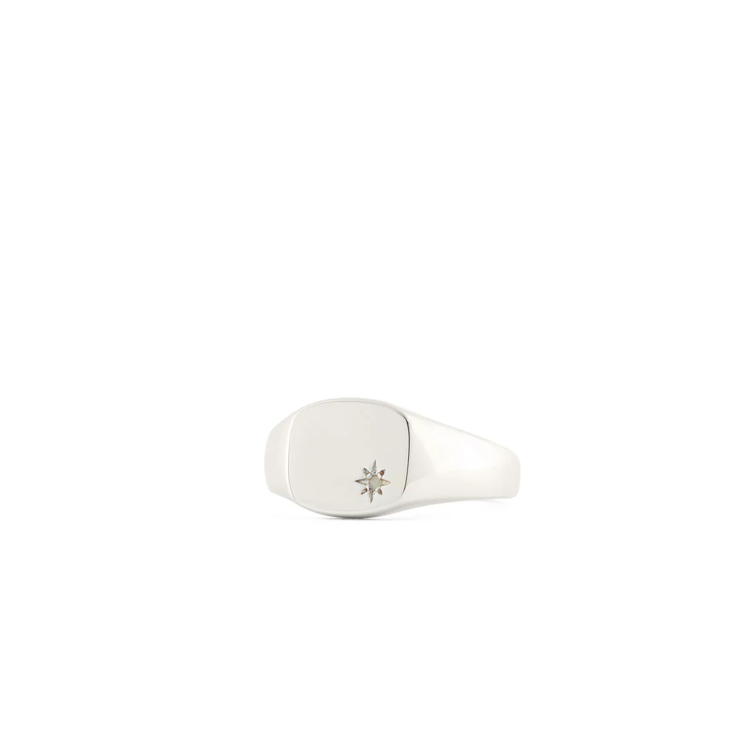Silver Opal Birthstone Ring - Image 5