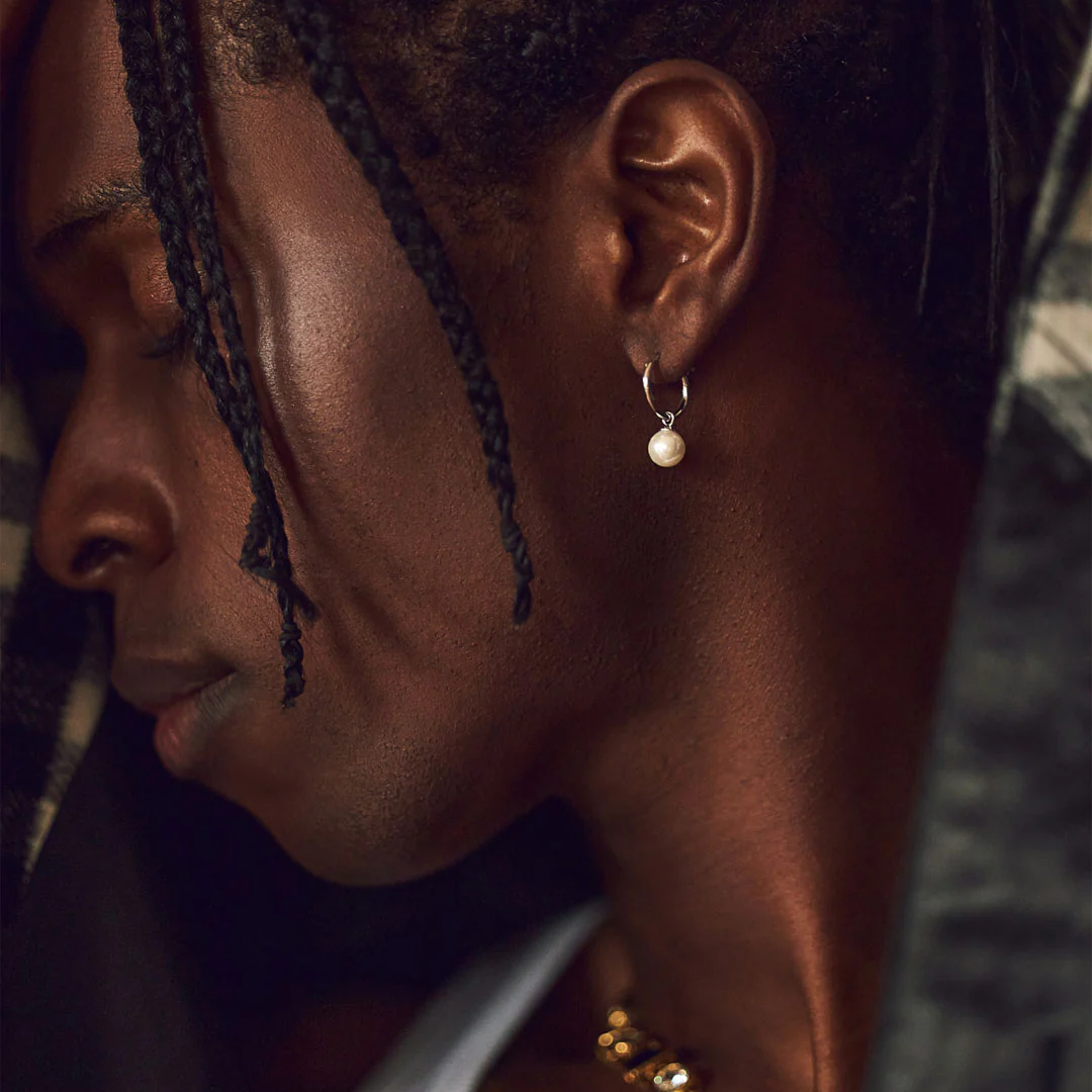 Silver Pearl Drop Earring - Image 4