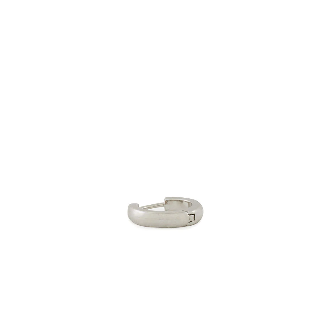 Silver Huggie Hoop Earring - Image 6