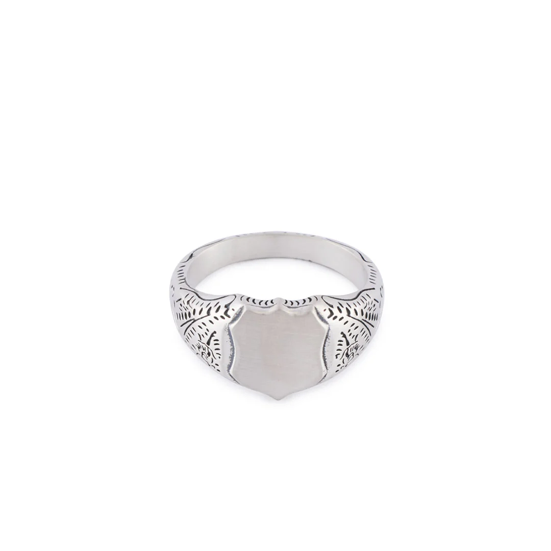 Silver Shield Ring - Image 3
