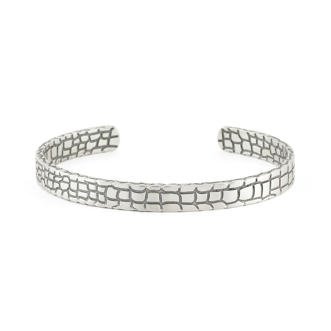 Silver Snake Skin Cuff - Image 3