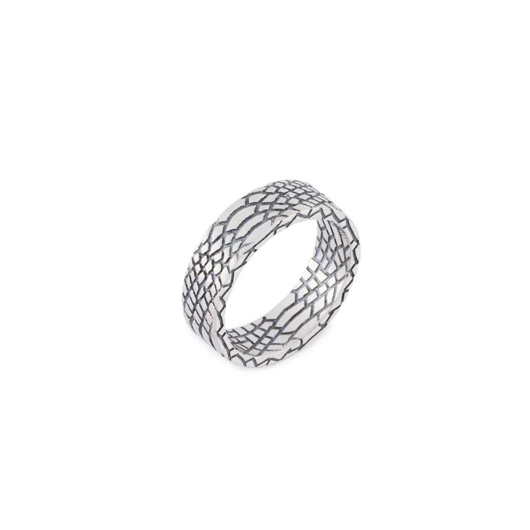 Silver Snake Skin Ring - Image 5