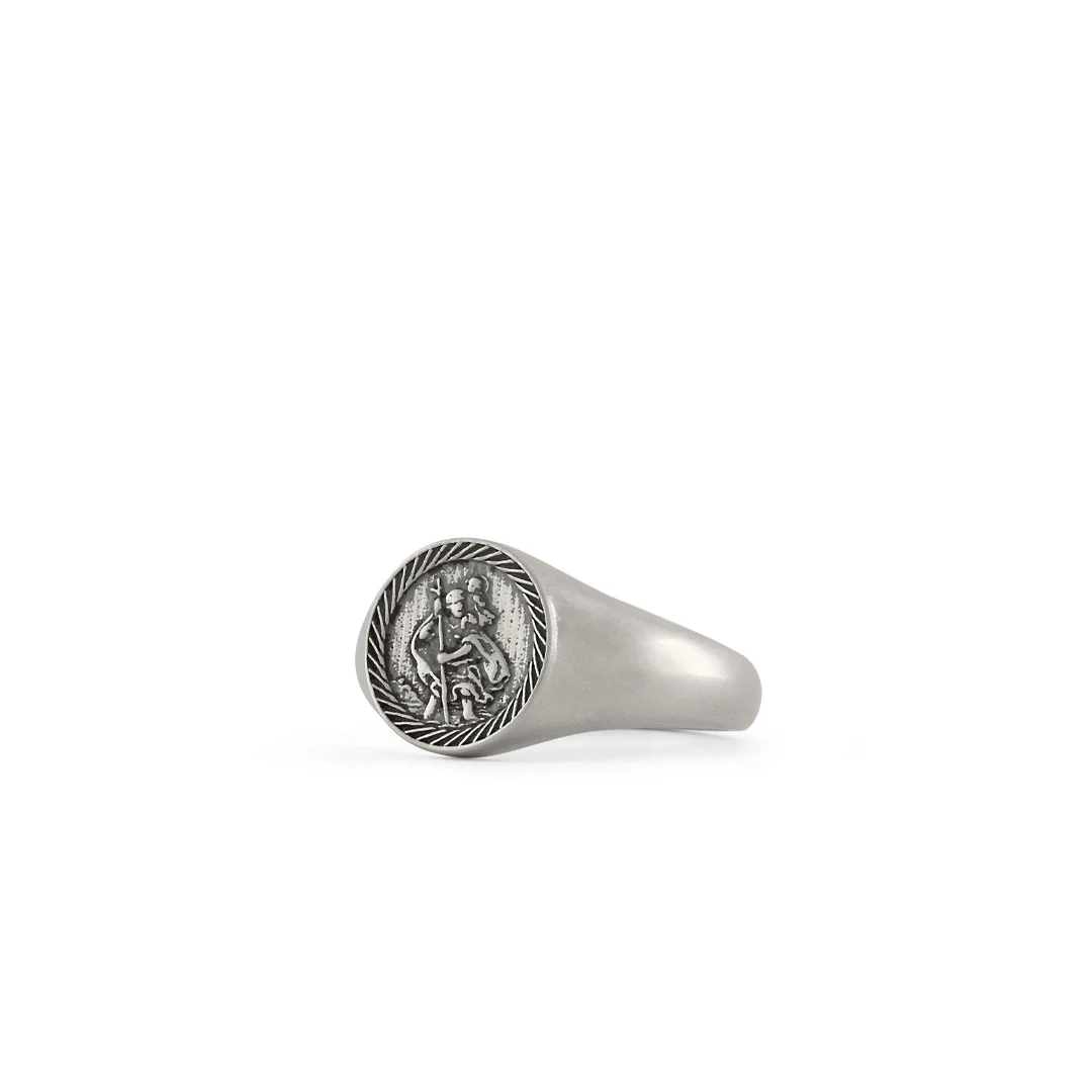 Silver St Christopher Ring - Image 5