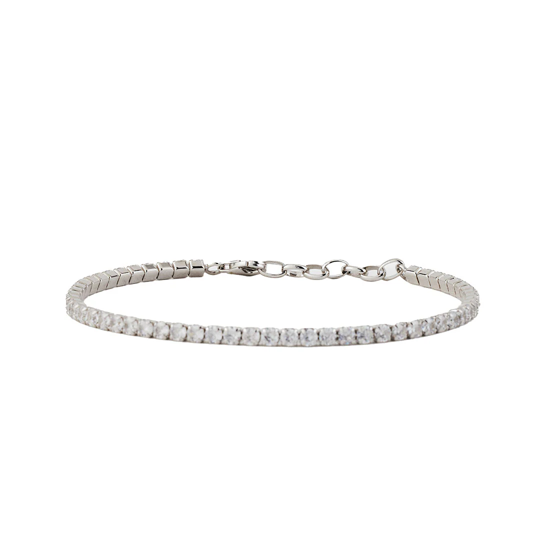 Silver Tennis Chain Bracelet - Image 6
