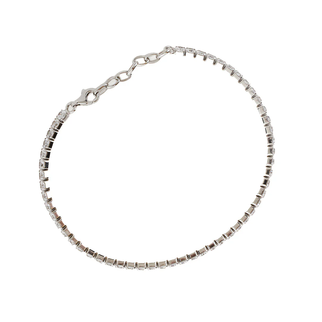 Silver Tennis Chain Bracelet - Image 7