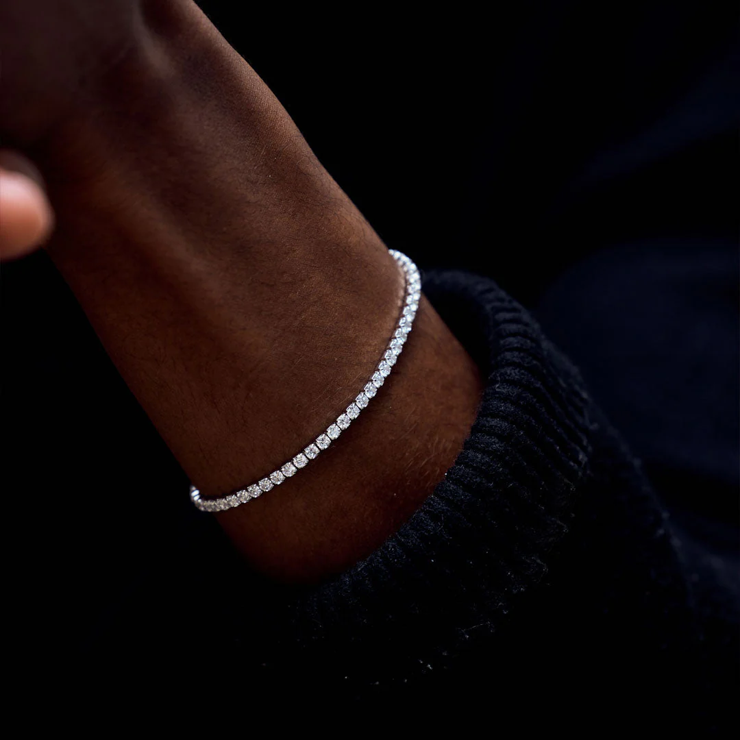 Silver Tennis Chain Bracelet - Image 8