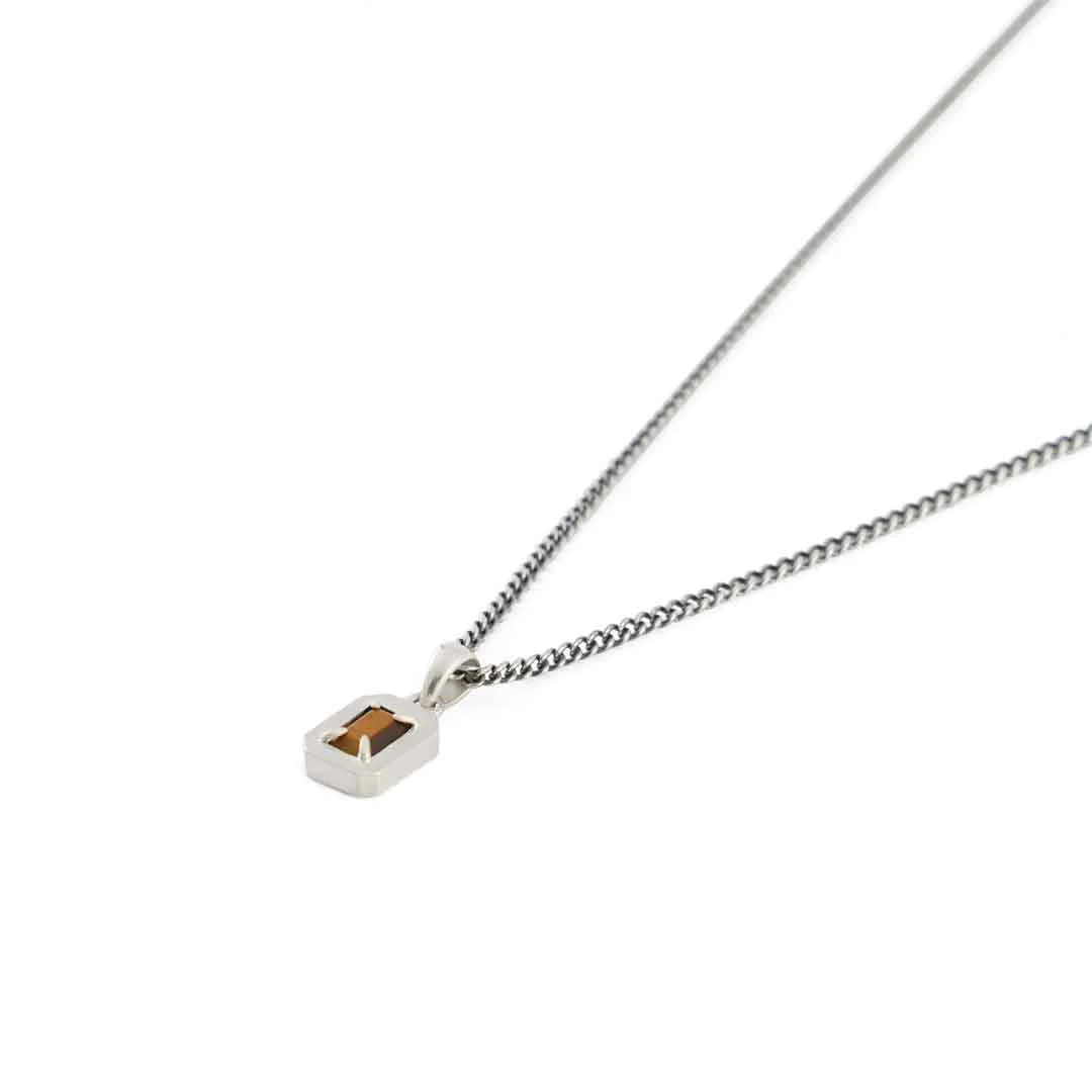 Silver Tigers Eye Blush Necklace - Image 2