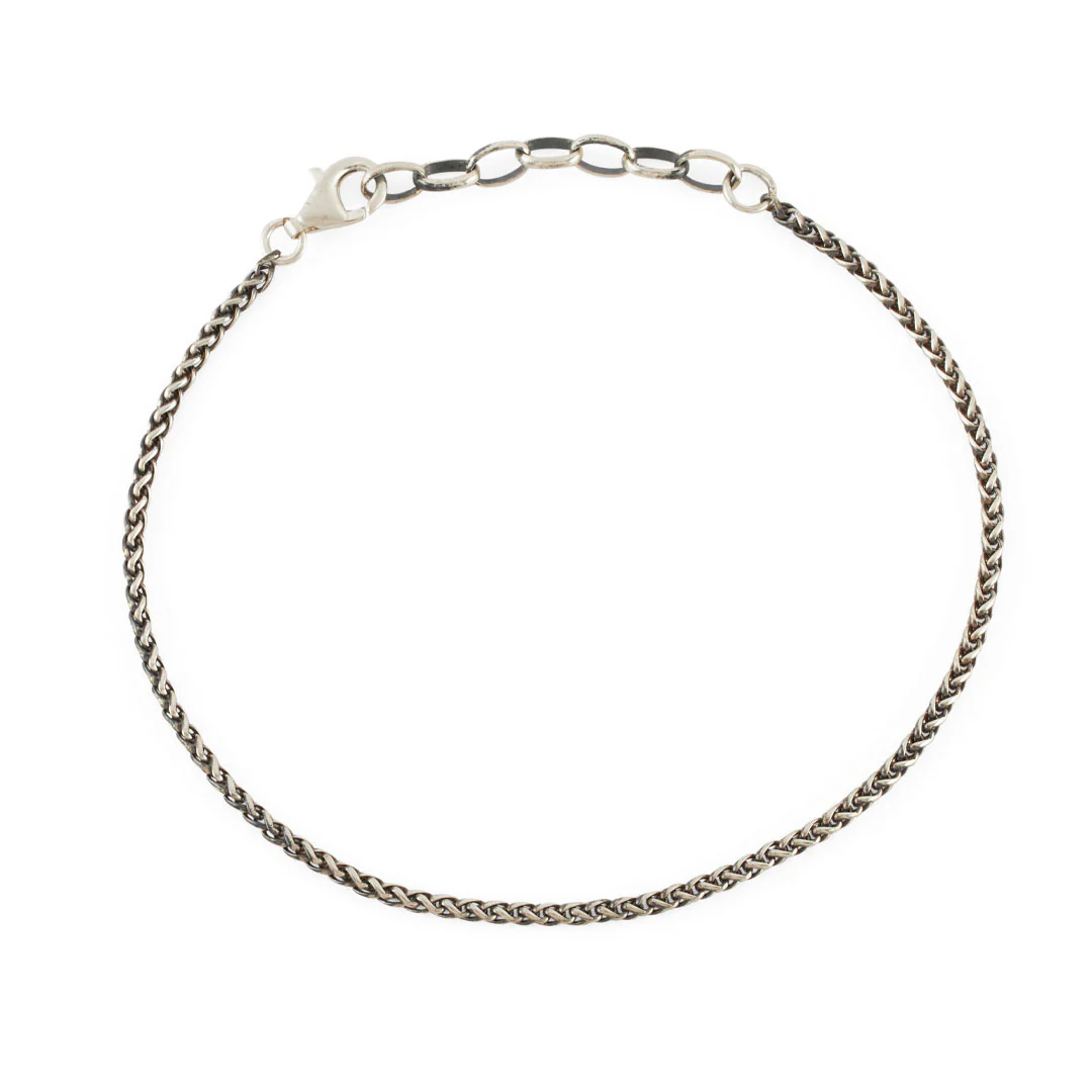 Silver Wheat Chain Bracelet - Image 5